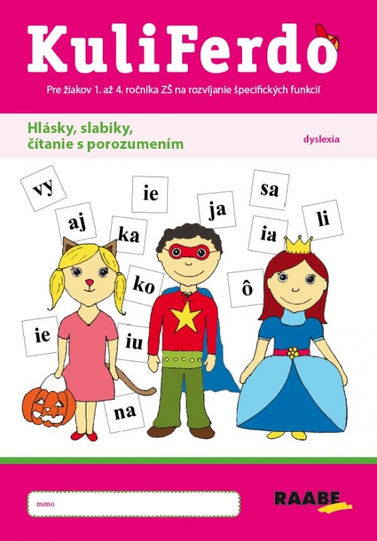 Obrázok Kuliferdo – hlásky, slabiky, čítanie s porozumením, dyslexia PZ