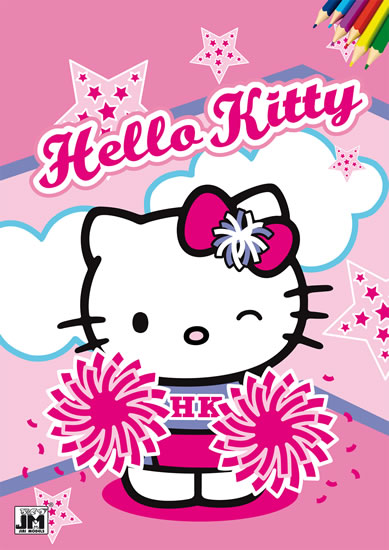 Obrázok Vymaľovanka A4/ Hello Kitty (hviezdičky)