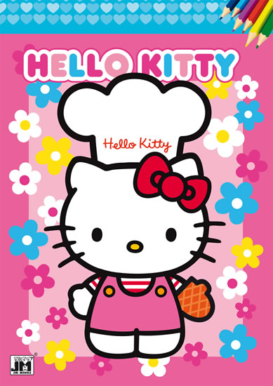 Obrázok Vymaľovanka A4/ Hello Kitty (kvetinky)