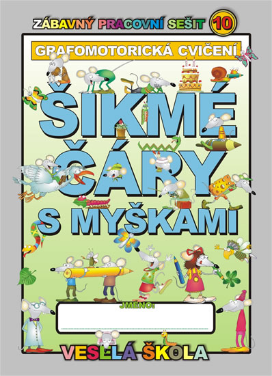 Obrázok Šikmé čáry s myškami (grafomotorická cvičení)