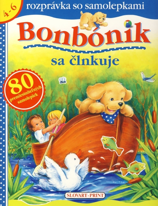 Obrázok Bonbónik sa člnkuje - rozprávka so samolepkami