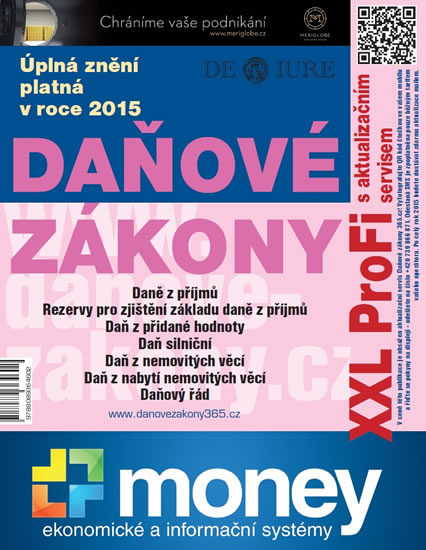 Obrázok Daňové zákony 2015 XXL ProFi - Komplet tištěné publikace s úplnými zněními daňových zákonů platnými v roce 2015 s e-bookem a pravidelným aktualizačním servisem