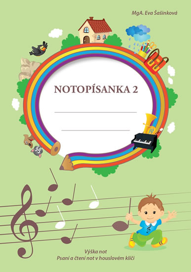 Obrázok Notopísanka 2 - Výška not, psaní a čtení not v houslovém klíči