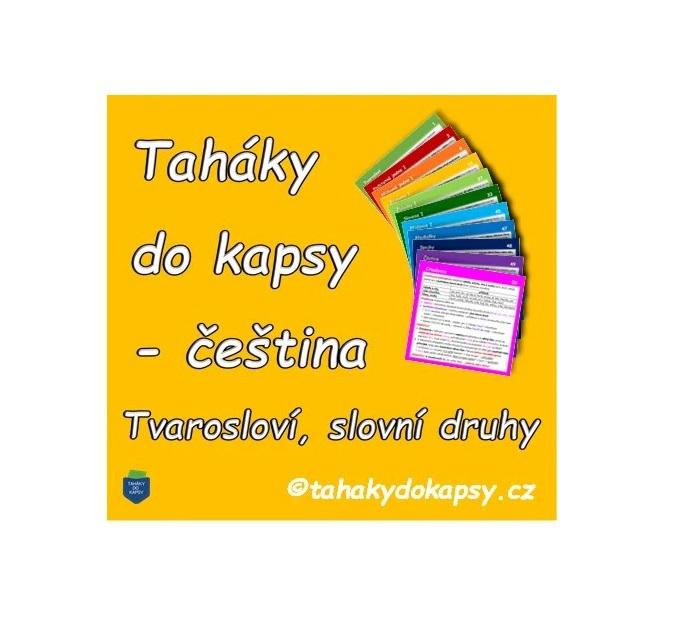 Obrázok Taháky do kapsy - Ćeština: Tvarosloví, slovní druhy (kartičky v krabičce)